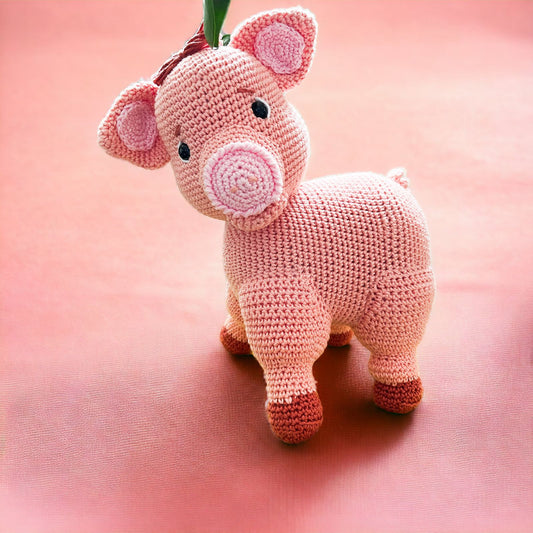 Amigurimi Crocheted Pig