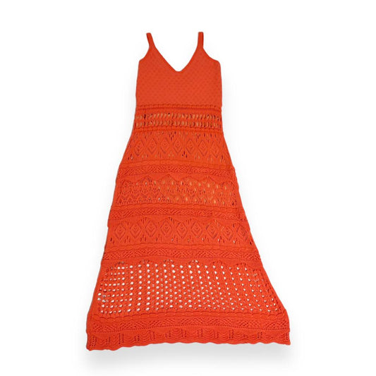 Midi size crochet dress/ lined